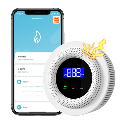 acheter Tuya Wifi Capteur de gaz intelligent Application de cuisine pour le ménage Détecteur d'alarme de fuite fabrication en ligne