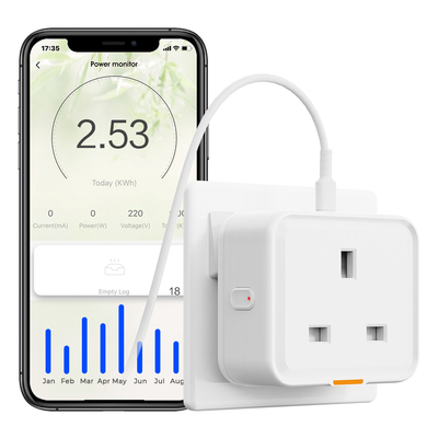 acheter Tuya Smart Home Plug UK Socket Adapter de déplacement Conversion prise APP Fonctionne avec la voix Alexa Type C 16A WiFi RF433 fabrication en ligne