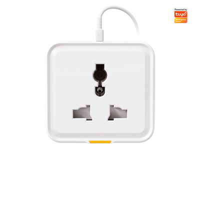 Tuya Smart Home Plug: prise d'adaptateur de voyage WiFi RF433 universelle de type C 16A avec contrôle d'application, compatibilité avec l'assistant vocal et surveillance de l'énergie