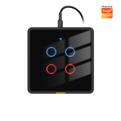 Tuya WiFi Touch Wall Switch Type C, norme UE, RF433, 110-240V, avec minuterie et commande vocale, compatible avec Alexa et Google Home pour l'éclairage domestique intelligent