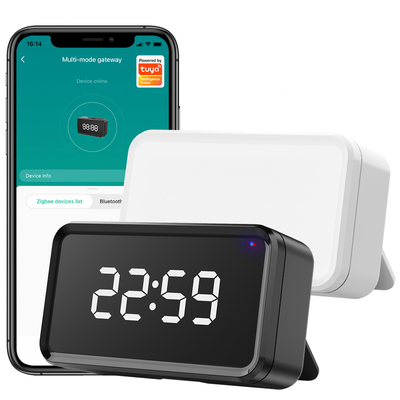 Bon prix Tuya ZigBee Porte d'entrée Affichage du temps Alexa Google Home Bluetooth Mesh Porte d'entrée sans fil Hub Smart Multi mode en ligne