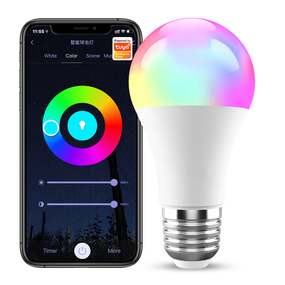 Bon prix Tuya Bulb 10W E27 WiFi ampoule LED 1000LM lampe RVB Application fonctionne avec Alexa Google Home Températeur réglable 110v 220v en ligne