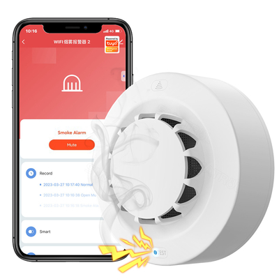 Bon prix Tuya WiFi détecteur de fumée intelligent protection incendie 90db Combinaison de fumerie alarme incendie système de sécurité à domicile en ligne