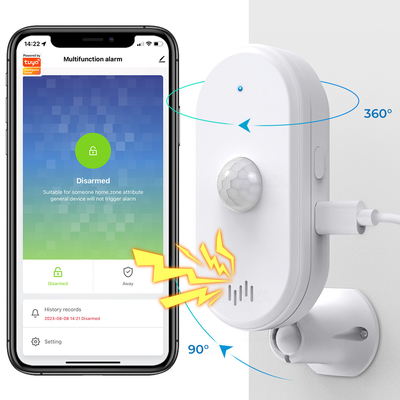 Bon prix Tuya Smart Wifi Pir Capteur de mouvement Système de sécurité à domicile Détecteur d'alarme Application de contrôle à distance Timing Arming en ligne