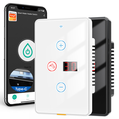 Bon prix Wifi Commutateur de chauffage d'eau Type c Timing Application vocale Alexa Google Home Tuya Smart Home Appareil de chauffage sans fil US Commutateur 20A en ligne