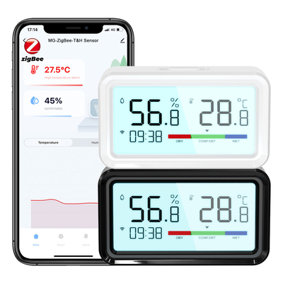 Bon prix Tuya ZigBee Hygromètre Thermomètre Capteur Application à distance Voix Alexa Google Home Smart Home sans fil en ligne