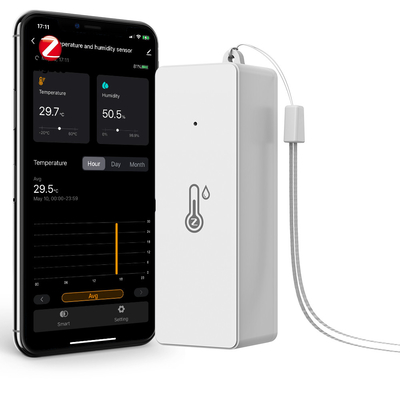 Bon prix Tuya ZigBee3.0 Capteur de température et d'humidité intelligent, alimenté par batterie, mini hygromètre intérieur, fonctionne avec Alexa, Google Home en ligne