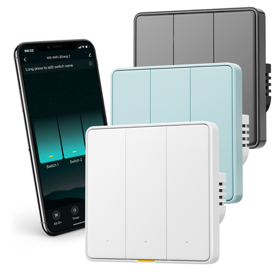 Bon prix Tuya WiFi RF433 Smart Wall Switch, 110-250V, pas de fil neutre requis, contrôle vocal avec Alexa, Google Home, Tmall Genie et fonctionnalités de chronométrage de l'application en ligne