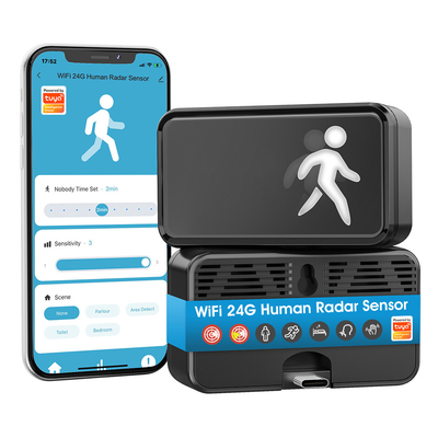 Bon prix WiFi Présence humaine 24G Radar Détection d'ondes mm Tuya APP Maison intelligente avec capteur de mouvement de lumière respirante Radar d'onde millimétrique Détecteur de corps en ligne