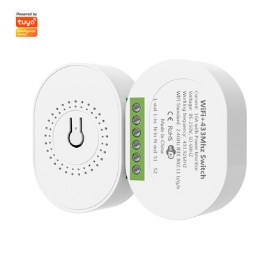 Bon prix SMATRUL 16A Smart Power Monitor Breaker Tuya WiFi et RF433 Commutateur sans fil Mini Module à deux voies Températeur fonctionne avec Google Home et Alexa en ligne