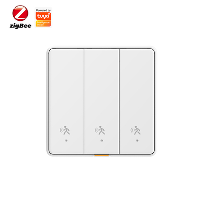 Bon prix Tuya ZigBee Radar Capteur de mouvement Commutateur de détection Pas de maison intelligente neutre UE Bouton de lumière murale éteint Pas d'application de chronométrage du condensateur en ligne