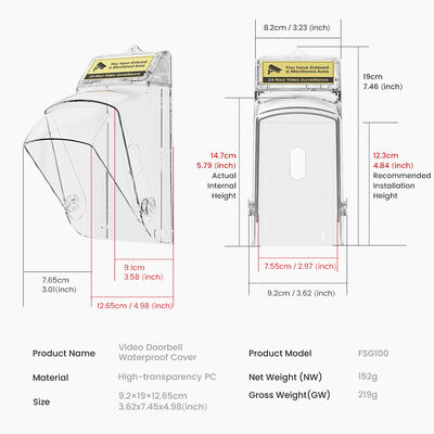 Bon prix SMATRUL Cache-pluie pour sonnette vidéo, conception rotative extérieure, rappel antivol, compatible avec sonnette vidéo d'accès en ligne
