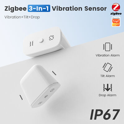 Bon prix Capteur intelligent 3-en-1 Tuya Zigbee avec alarmes de vibration, d'inclinaison et de chute, protection IP67 et détection en temps réel via l'application Smart Home en ligne